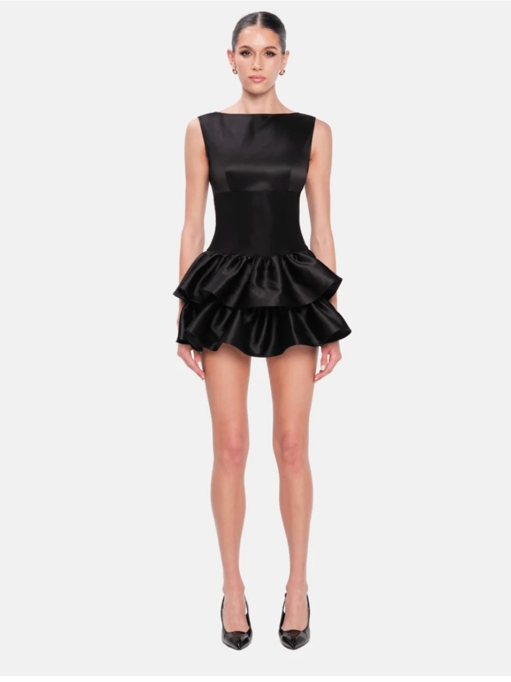 OW Collection CARISSA Mini Dress — Black — Size Large